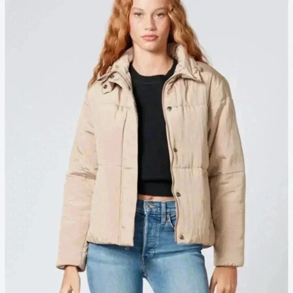 VINCE Soft Padded Jacket In Myrrh - Picture 2 of 14